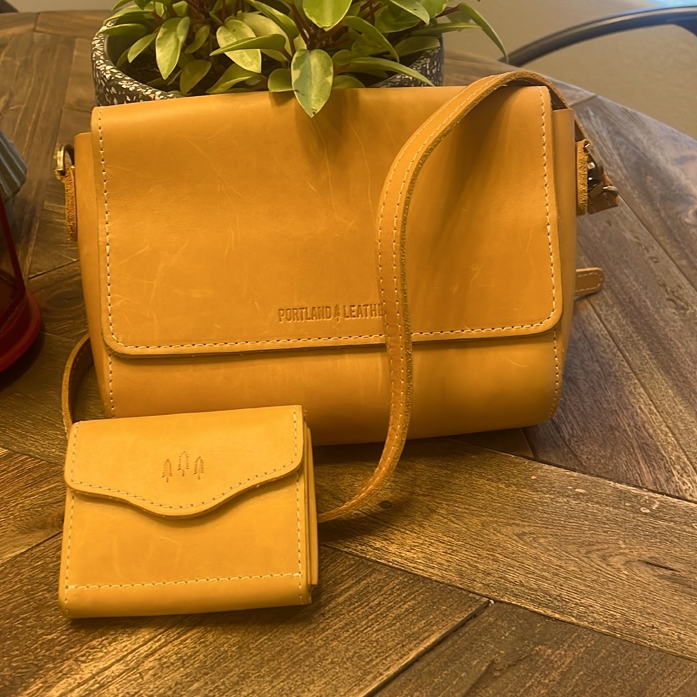 Purse and wallet matching set.